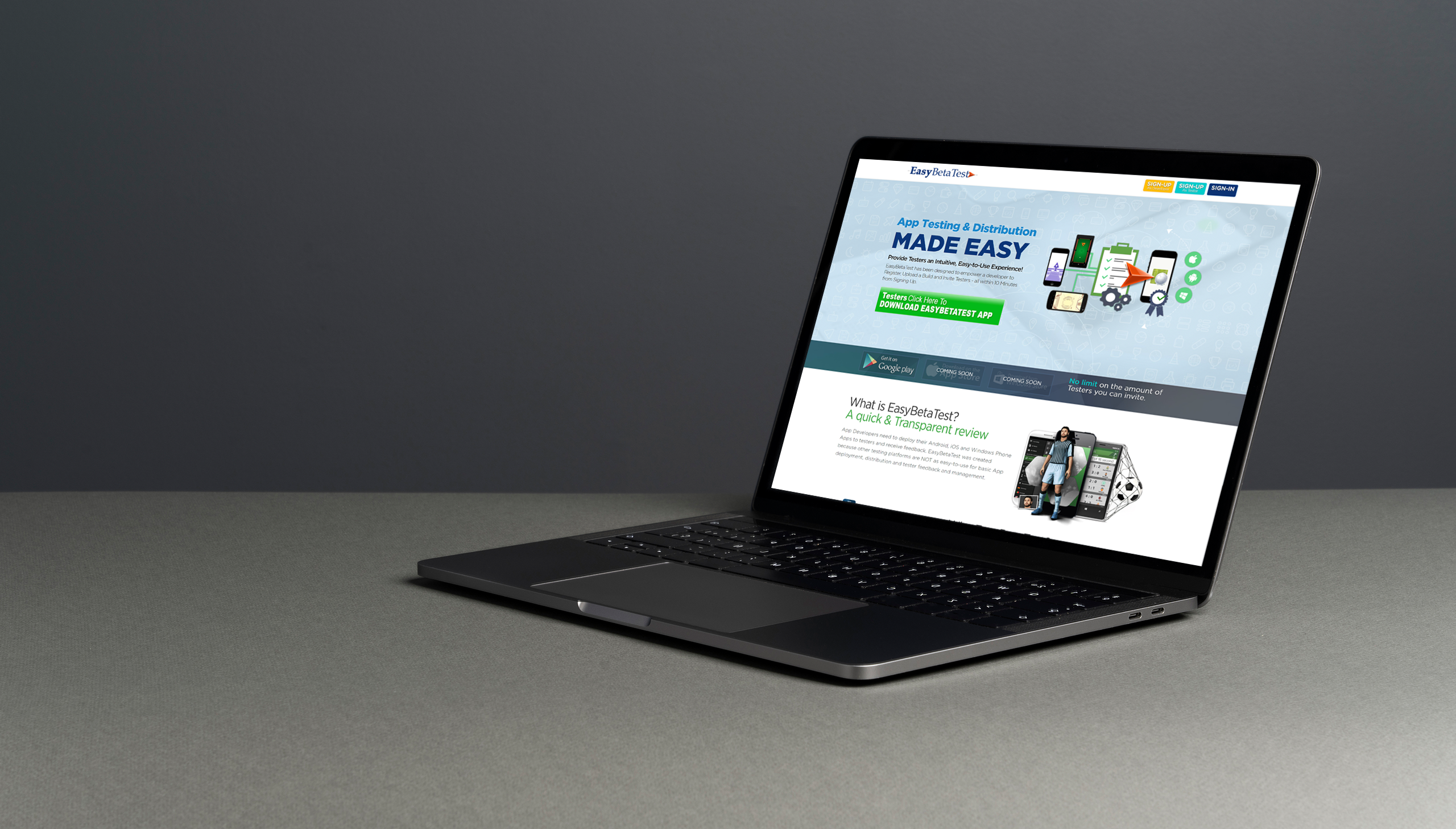 EasyBetaTest project screenshot